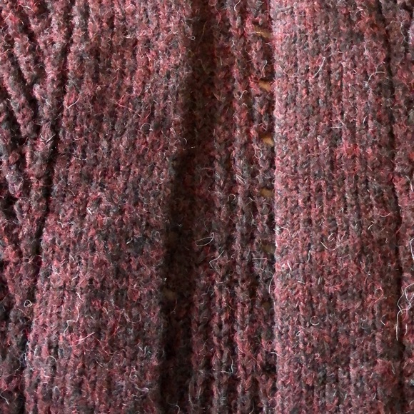 Maurice’s open front , burgundy cardigan. Slouchy,oversized. Unique pattern. EUC - Picture 8 of 10